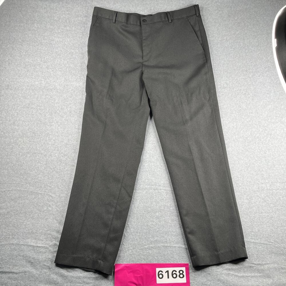 Van Heusen Traveler Chino Pants Mens Gray Size 38x32 Straight Casual